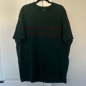 Old Navy Men's Green Tee with Black Stripes